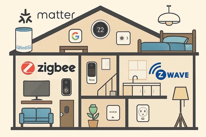 Matter vs Zigbee vs Z-Wave vs Wi-Fi vs Thread: Smart Home Protocols Compared - featured image